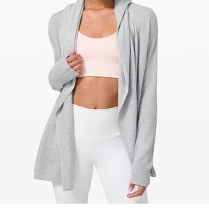 New Lululemon Sundown Wrap Cardigan Sweater Grey Size 10 Cashmere Knit 2020